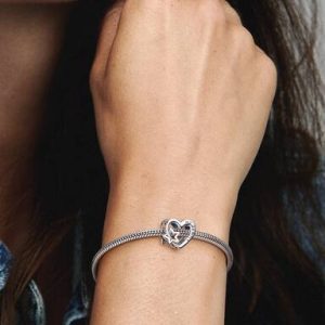 Openwork Family Heart & Star Charm