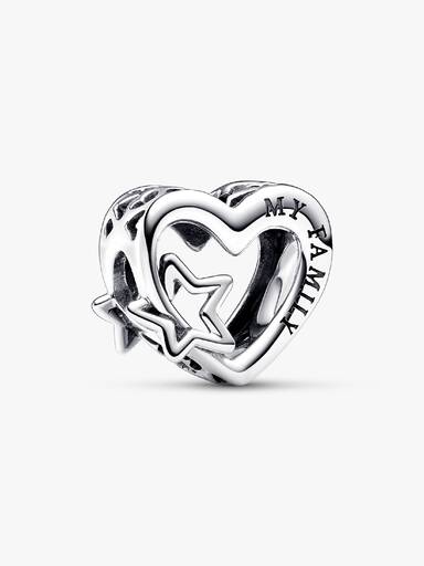Openwork Family Heart & Star Charm - Image 2