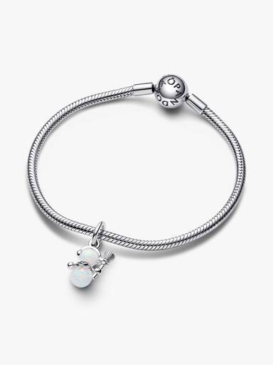 Opalescent Snowman Dangle Charm - Image 4