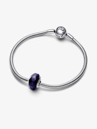 Faceted Blue Murano Glass Charm - Image 4