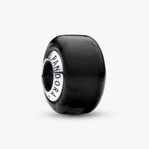 Black Mini Murano Glass Charm
