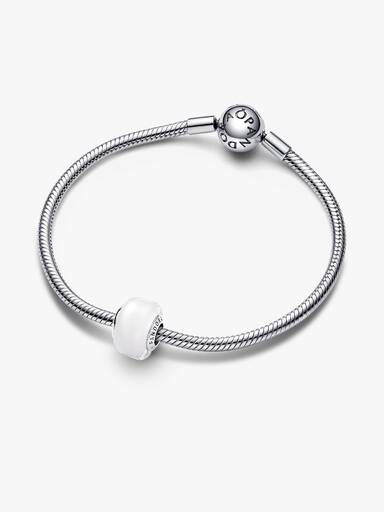 White Mini Murano Glass Charm - Image 3