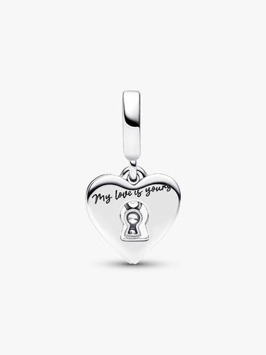 Red Heart & Keyhole Double Dangle Charm - Image 3