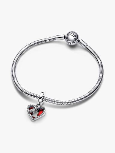 Red Heart & Keyhole Double Dangle Charm - Image 5