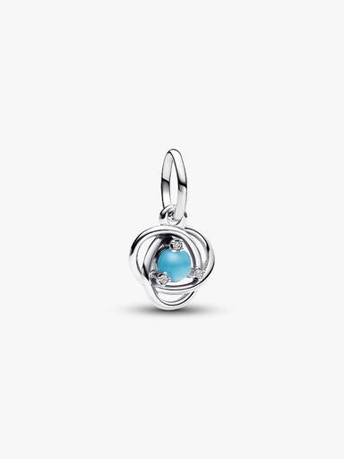 December Eternity Circle Dangle Charm Bracelet Set - Image 3