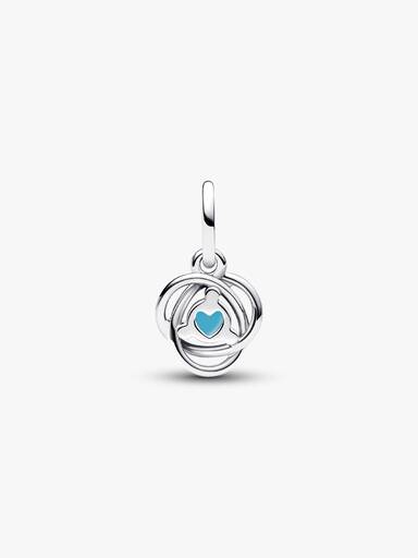 FINAL SALE - Turquoise Blue Eternity Circle Dangle Charm - Image 6