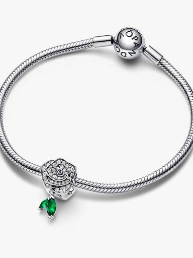 Sparkling Rose in Bloom Charm - Image 3