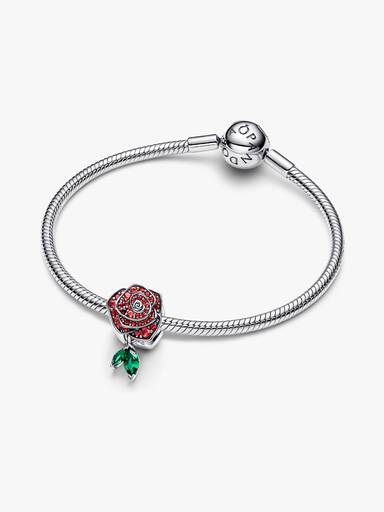Sparkling Rose in Bloom Charm - Image 4