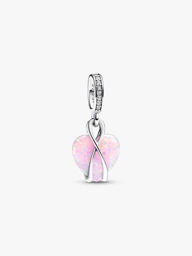 Mom Opalescent Heart Dangle Charm - Image 2
