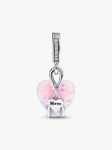 Mom Opalescent Heart Dangle Charm - Image 4