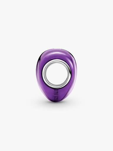 Metallic Purple Heart Charm - Image 4