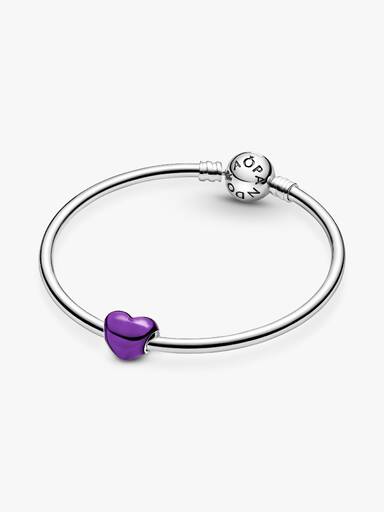 Metallic Purple Heart Charm - Image 6