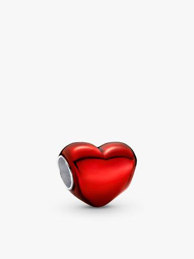 Metallic Red Heart Charm - Image 2