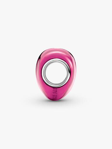 Metallic Pink Heart Charm - Image 3