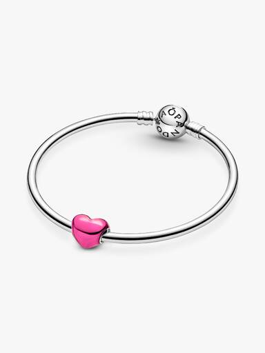 Metallic Pink Heart Charm - Image 5