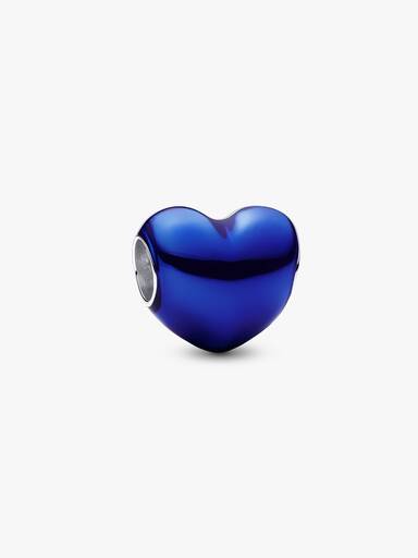 FINAL SALE - Metallic Blue Heart Charm - Image 2