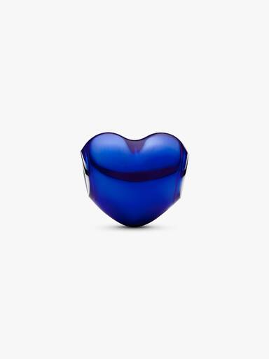 FINAL SALE - Metallic Blue Heart Charm - Image 4