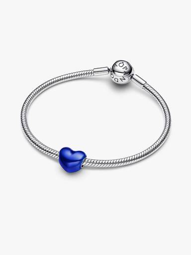 FINAL SALE - Metallic Blue Heart Charm - Image 6