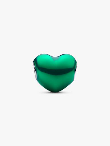 FINAL SALE - Metallic Green Heart Charm - Image 4