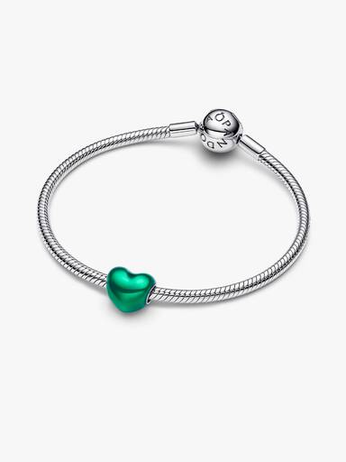 FINAL SALE - Metallic Green Heart Charm - Image 6