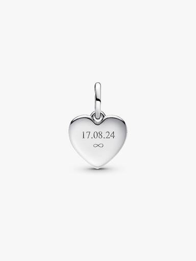 Engravable Love Heart Dangle Charm - Image 4
