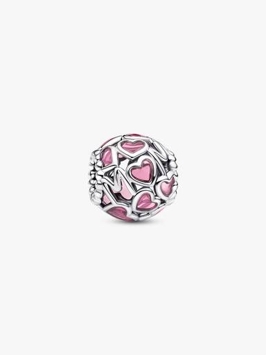 Pink Openwork Hearts Mom Charm - Image 2