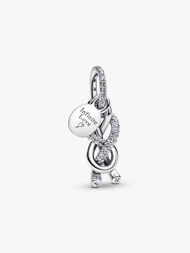 FINAL SALE - Pavé Infinity Knot Dangle Charm - Image 2