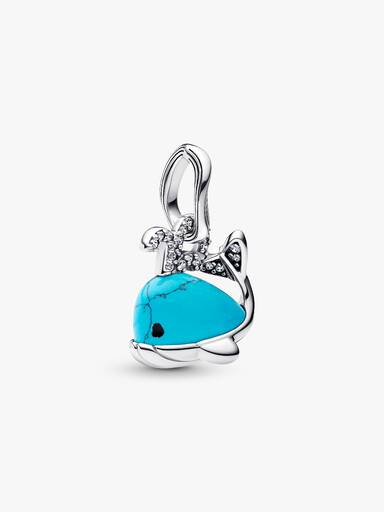 Turquoise-colored Whale Dangle Charm - Image 2