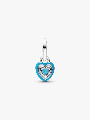 Turquoise-colored Heart Mini Dangle Charm - Image 6