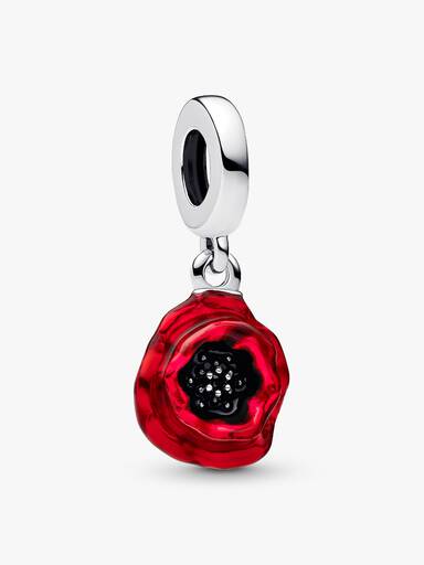 Red Flower Dangle Charm - Image 2