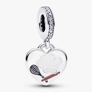 Engravable Baking Tools Heart Dangle Charm