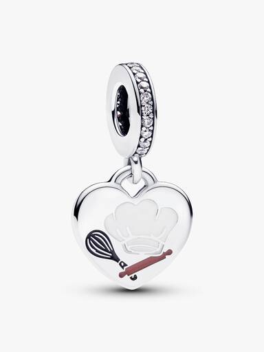 Engravable Baking Tools Heart Dangle Charm