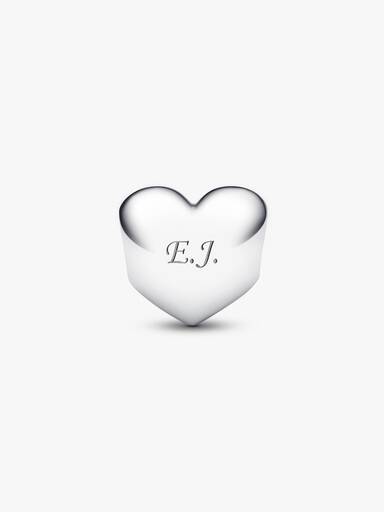 January Engravable Red Stone Heart Charm - Image 4