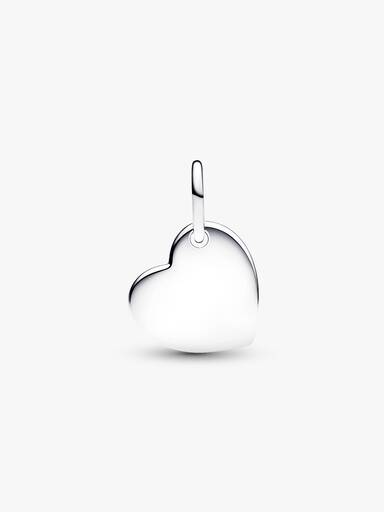 January Engravable Heart Red Stone Dangle Charm - Image 3