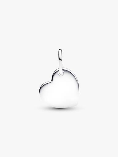 April Engravable Heart Clear Stone Dangle Charm - Image 5
