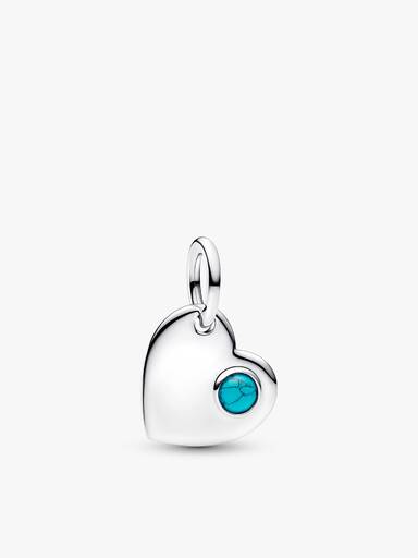 December Birthstone Heart Pendant Necklace - Image 3