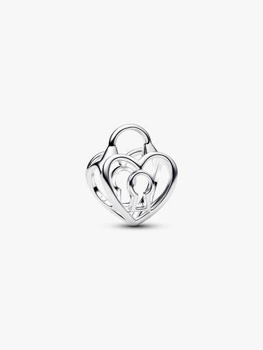 Openwork Heart Padlock Charm - Image 2