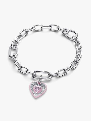 Radiating Pink Heart Medallion Charm - Image 5