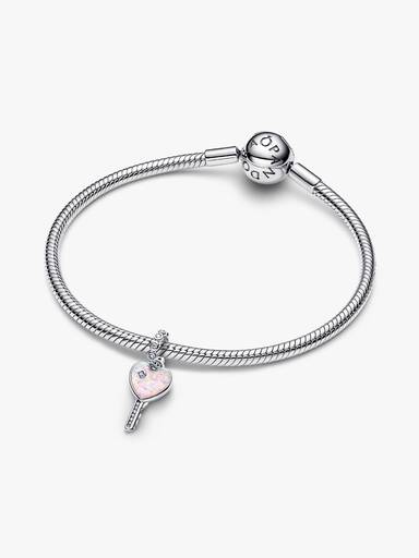 Opalescent Heart Key Dangle Charm - Image 3