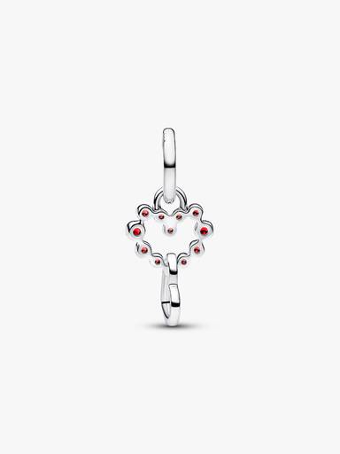 Connected Hearts & Red Stones Dangle Charm - Image 4