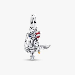 I Love USA Double Dangle Charm
