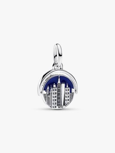 Spinnable New York Skyline Dangle Charm