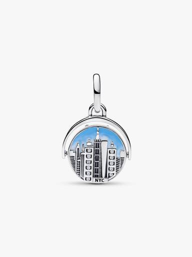 Spinnable New York Skyline Dangle Charm - Image 2