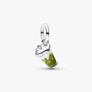Iced Matcha Latte Murano Glass Dangle Charm