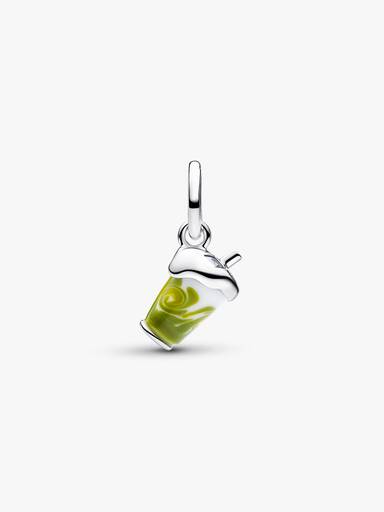 Iced Matcha Latte Murano Glass Dangle Charm - Image 2