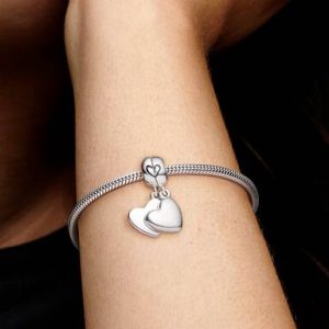 Mother & Son Heart Split Dangle Charm