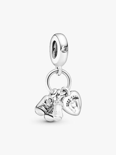 Baby Bottle and Shoes Dangle Charm - Image 2