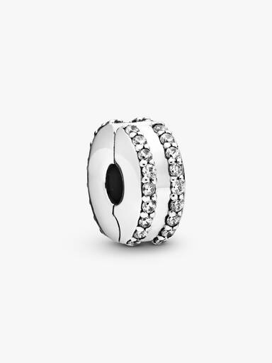 Double Lined Pavé Clip Charm - Image 2