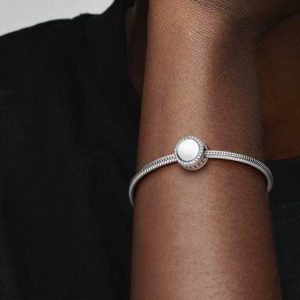 Engravable Sparkling Button Charm
