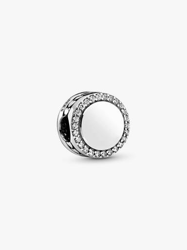 Engravable Sparkling Button Charm - Image 2